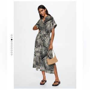 MANGO belt shirt dress
